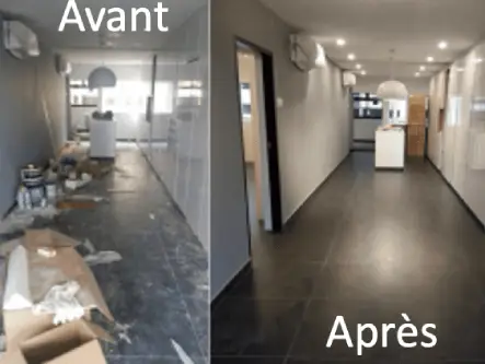 Équipe de nettoyage fin de chantier à Mérignac