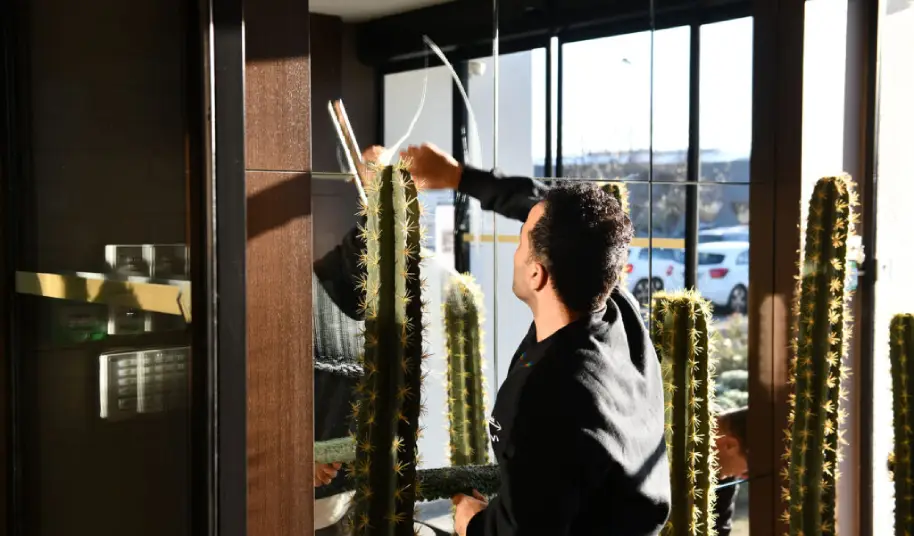 Entretien annuel de vitrine pour commerce à Mérignac